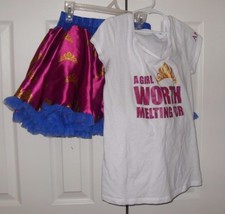 Pre-owned Girls Tutu Couture Disney Collection Tutus w/Matching Shirt -Sz. 10-12