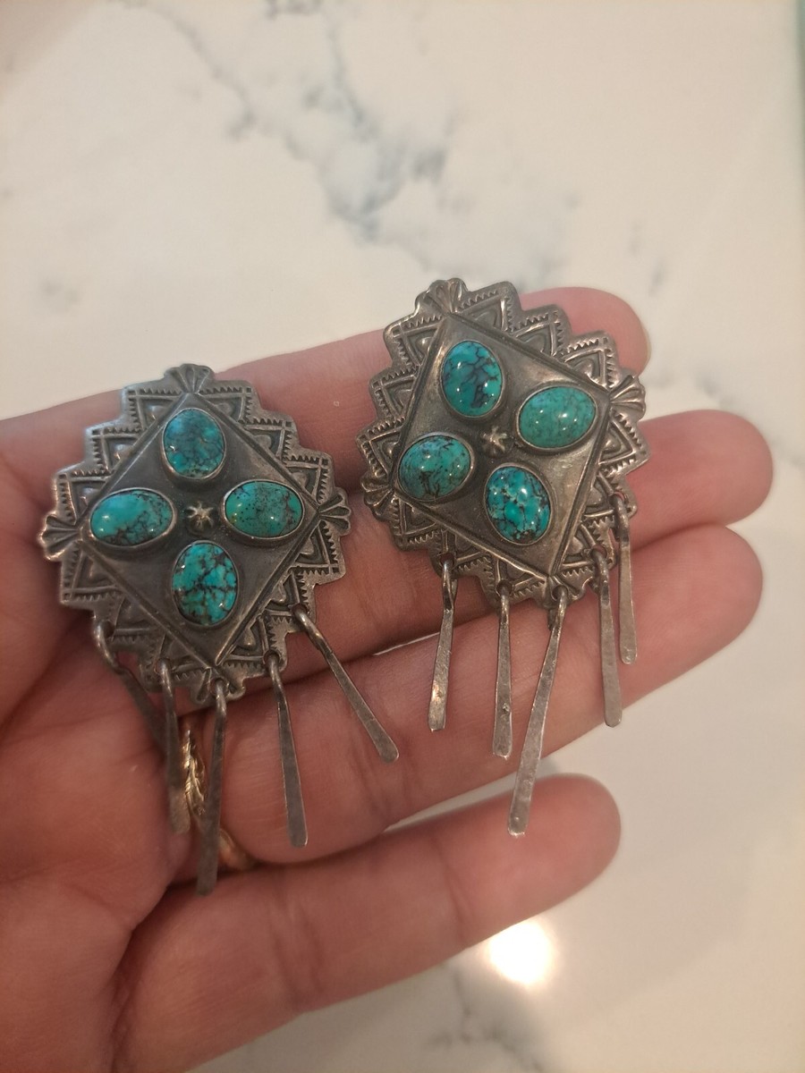 Longer Quite Detailed Vintage Native American Navajo Sterling Silver Necklace- Amazing Longer Quite Detailed Vintage Native American Navajo Sterling Silver Necklace- Amazing