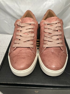 Frye Damen Ivy Low Schnürschuhe Leder Sneaker Turnschuh Flieder UK 6 / 39
