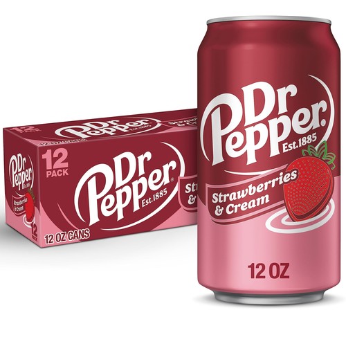 Strawberries and Cream Soda, 12 fl oz cans, 12 Pack