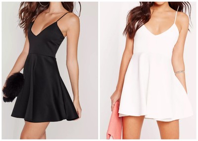 missguided black skater dress