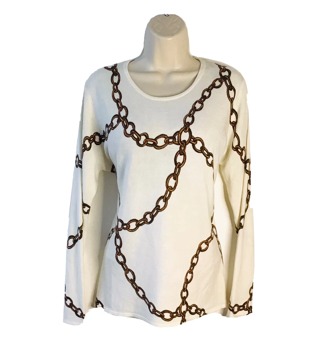 Chain print top jumper