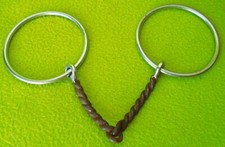 REINSMAN 5" SWEET IRON Thin TWISTED Mouth Loose Ring Snaffle BIT Horse Training