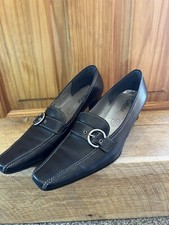 Gabor Comfort Fit Pumps 6 dunkelschokobraun mit Schnalle + spitz zulaufend