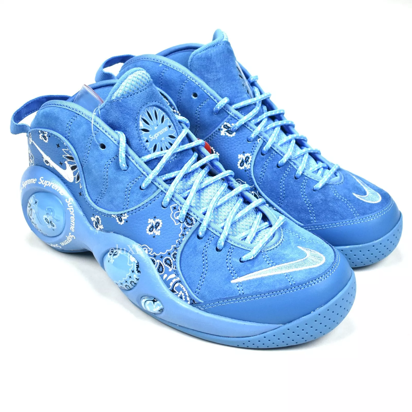 Neuf avec étiquettes Supreme Nike Air Zoom Flight 95 SP Paisley University bleu 10M AUTHENTIQUE