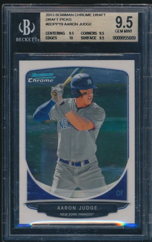 BGS 9.5 AARON JUDGE 2013 Bowman Chrome Draft Picks NY Rookie Card RC GEM MINT+