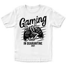 Kids Gaming In Quarantine 2021 T Shirt Funny Lockdown Gamer Gifts Son Video Game