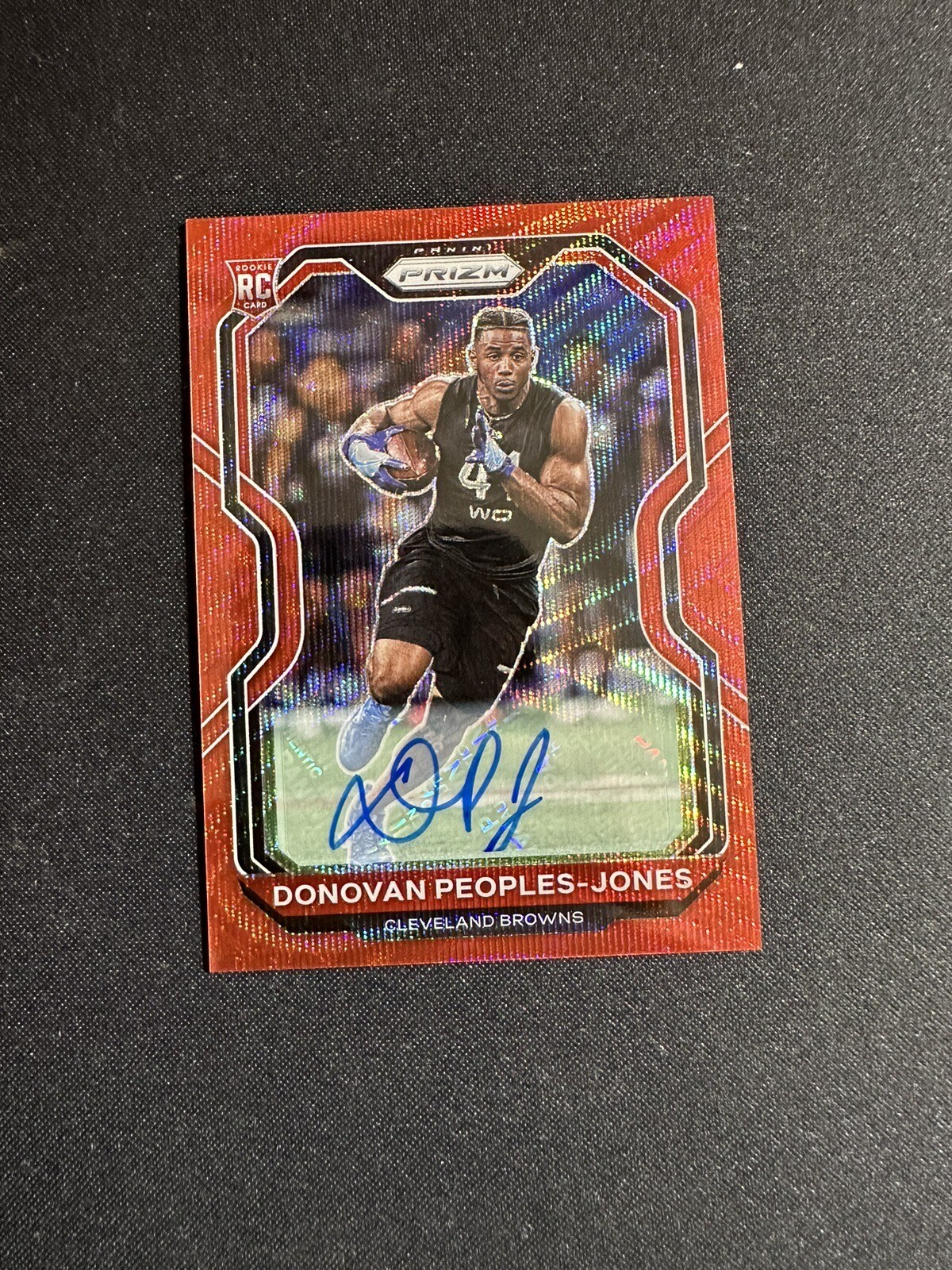 2020 Prizm Donovan Peoples-Jones Red Wave Prizm Rookie Auto /149 RC #319
