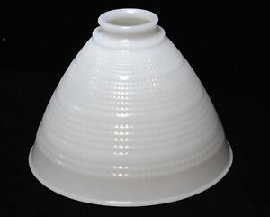 1of 2 Vintage Milk Glass Torchiere Diffuser Light Shade Pendent Table Floor Lamp
