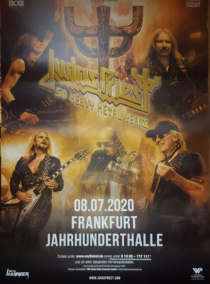 Judas Priest 2020 Frankfurt Tour A1 84cm Konzert Plakat Concert Poster Metal