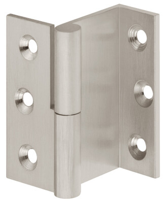Häfele Charnière à Visser Contondant Pour Portes Intérieures – Laiton, Nickelé, 50x35 Mm