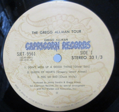 GREGG ALLMAN / TOUR JAPAN ISSUE DOUBLE LP W/ OBI, INSERT, POSTER