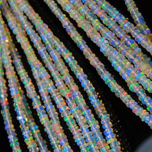 Special Ethiopian Opal 3MM Round Beads, Ethiopia Opal Beads, Welo Opal Beads - Picture 6 of 10