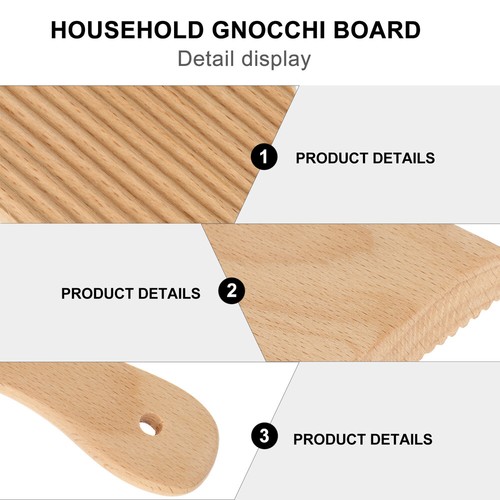 Wood Pasta Board Pasta Board Butter Paddles Wooden Roller Board - Picture 6 of 12