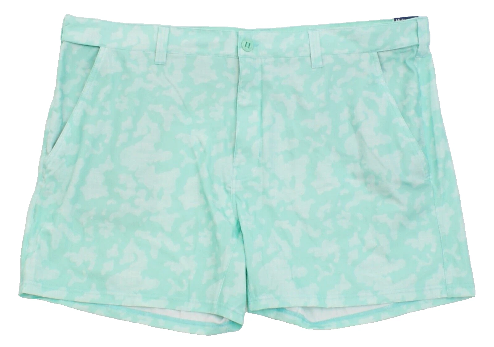 Huk Men's XL Turquoise Print Pursuit Running Lakes Fishing Shorts