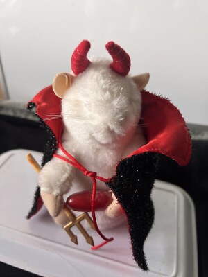 Vintage Edelstein tanzender TEUFEL Hamster singen heiß heiß heiß heißes Horn Spielzeug verpackt SELTEN