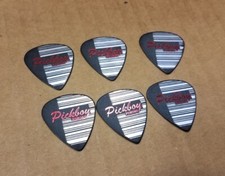 Lot of 6 Pickboy Black /Red 0.60mm POM Polyacetal Guitar Picks