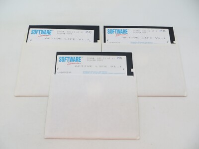 ACTIVE LIFE V1.1 5.25'' Floppy Disks Software Source 631 for IBM PC, XT, AT discs