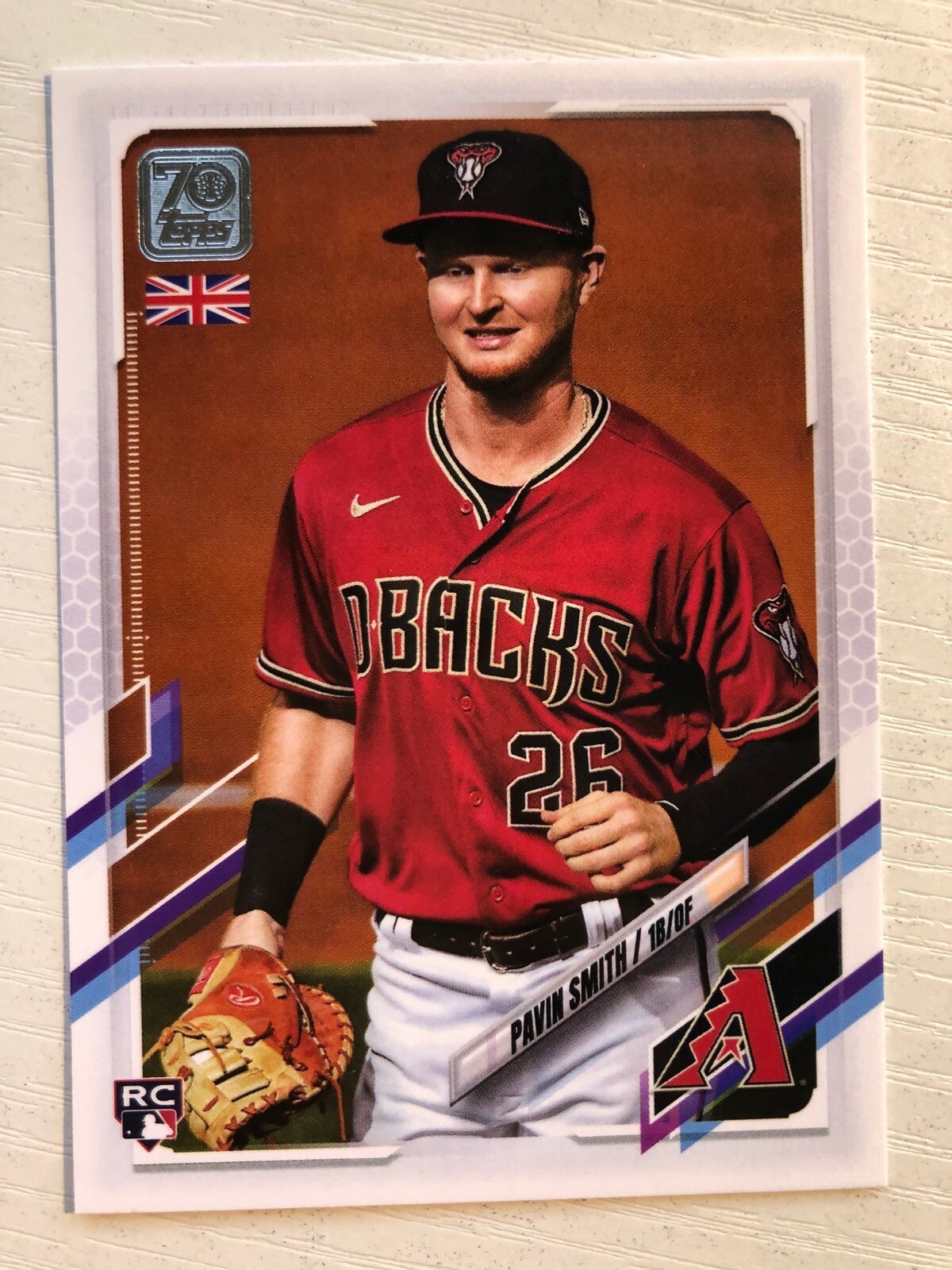 2021 Topps UK Edition Pavin Smith Diamondbacks RC 12