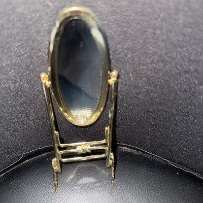 Dolls House Brass Gold Cheval Dressing Mirror Dressmaker Shop Bedroom Furniture
