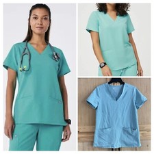 Figs Casma Three Pocket Scrub Top Technical Collection Short Sleeve Nurse Doctor