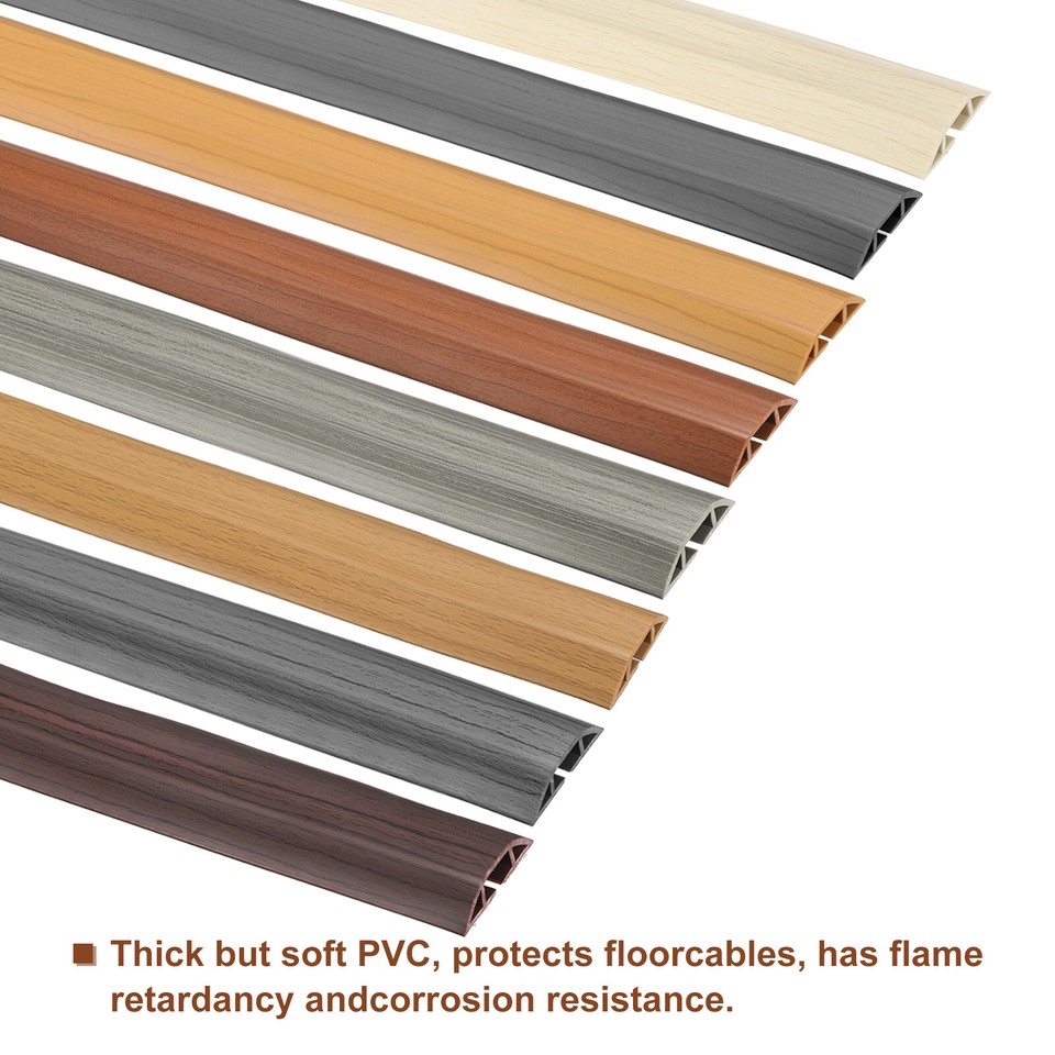 10ft Cord Cover Floor W0.55"xH0.28" Hide Extension Cable Wire Covers