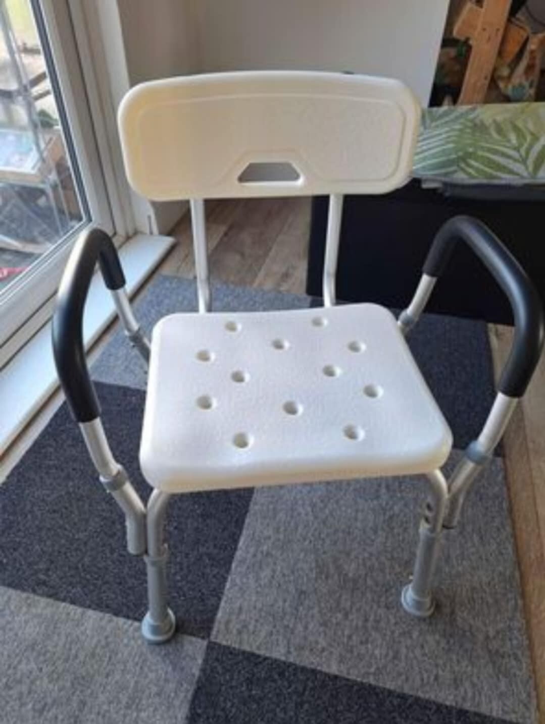 Adjustable Shower Chair NonSlip Bath Seat Bathtub Safety Stool w/Back