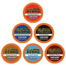 Cafe Don Pedro - Variety Pack Arabica Low-Acid Coffee Pods 72 ct.