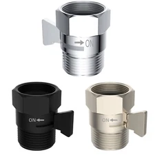 Shower Head Flow Control Valve G1/2 Brass Shut-off Valve with Metal Handle Lever