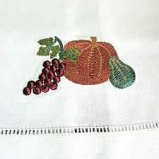 C&F Enterprises Fall Embroidered Cotton Kitchen Towel  21 1/2" x 13 1/2" NEW