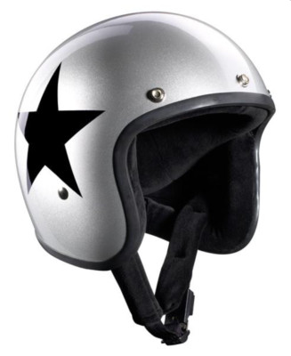 BANDIT Star Argentato Casco Moto Jet BANDIT Silver Open Face Helmet | eBay
