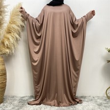 Muslim Batwing Sleeve Kaftan Abaya Women Prayer Long Dress Modest Robe Ramadan