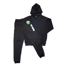 Hanes Boy's Black Basic Hoodie And Sweatpants Size Small/Large