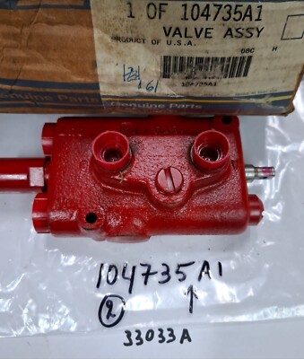 NOS TRACTOR PARTS 104735A1 VALVE CPX620, 2055, CPX420 DRUM CONTROL 