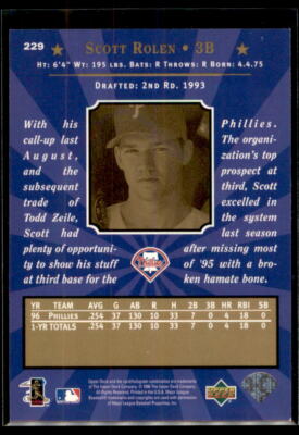 1997 Upper Deck Scott Rolen #229 Philadelphia Phillies | eBay