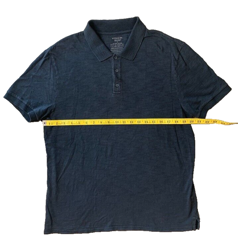 Polo Vince uomo MED manica corta 100% cotone blu navy pullover tutti i giorni - Foto 3 di 5