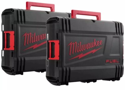 Milwaukee leerer Dyna Werkzeugkoffer stapelbar Koffer Aufbewahrung X2