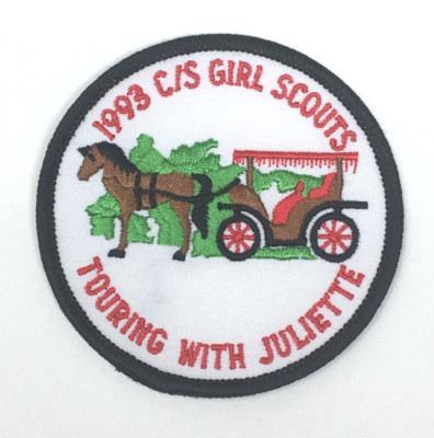 PATCH GSA Girl Scouts 1993 C/S GS Touring with Juliette Horse Buggy