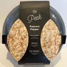 NEW- W&P Microwave Silicone Popcorn Popper Maker | Gray | Collapsible Bowl