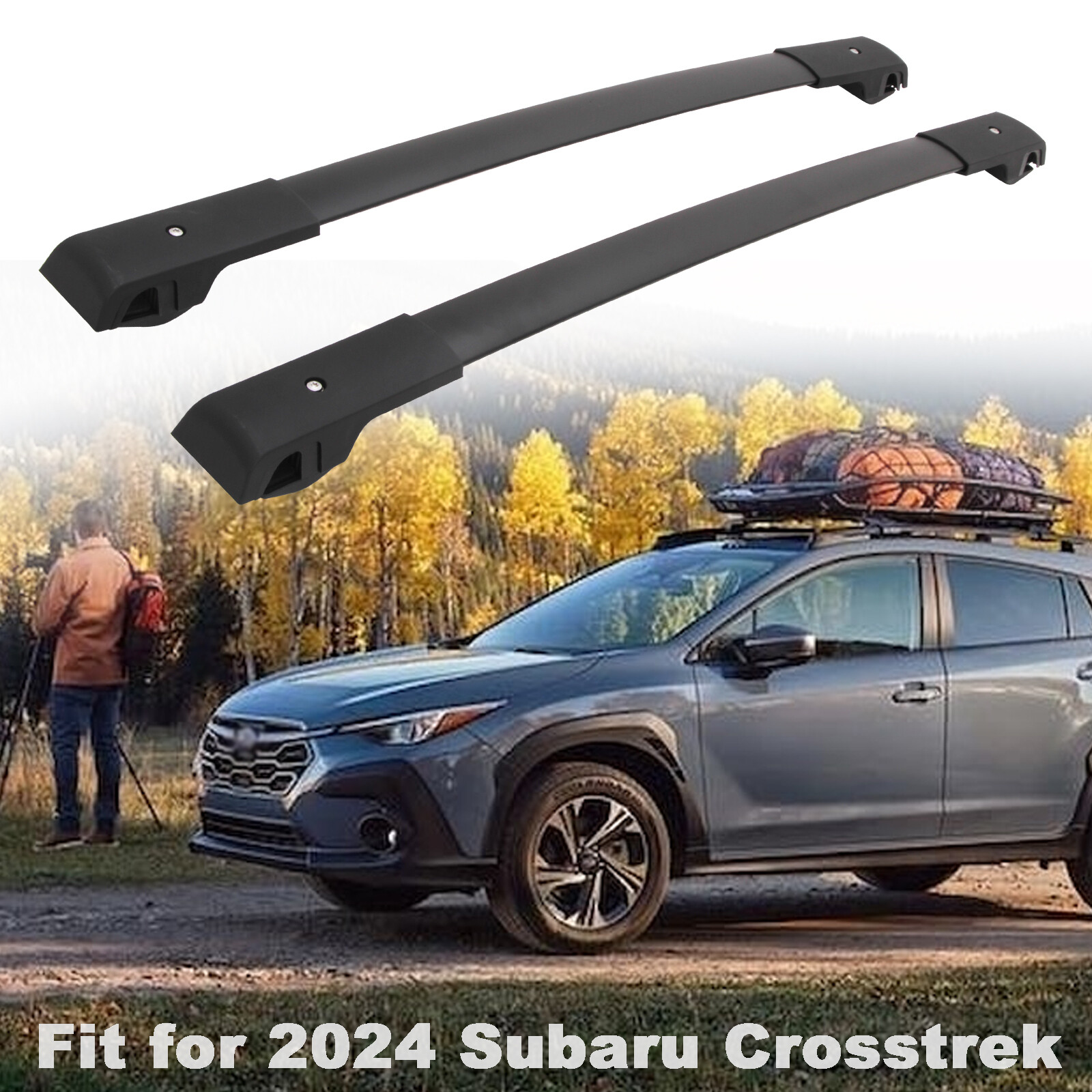 Adjustable Roof Rack Cross Bars Luggage Carrier For 2024+ Subaru Crosstrek