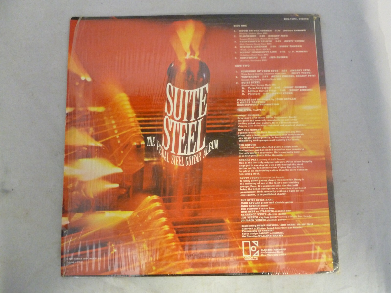 Suite Steel The Pedal Steel Guitar Album 12" Vinyl LP EKS74072 US