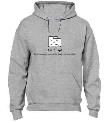 AW, SNAP SOMWTHING GO WRONG HOODY HOODIE LUSTIG PC CRASH GAMER GAMING TOP