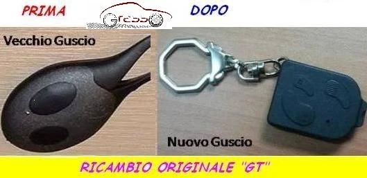 Guscio Telecomando Antifurto GT alarm gtalarm modello 2 Tasti con emergenza modi