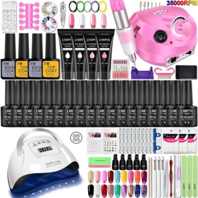 Manicure Set Gel Nail Polish Set Complete Set All for Manicure Semi Permanent