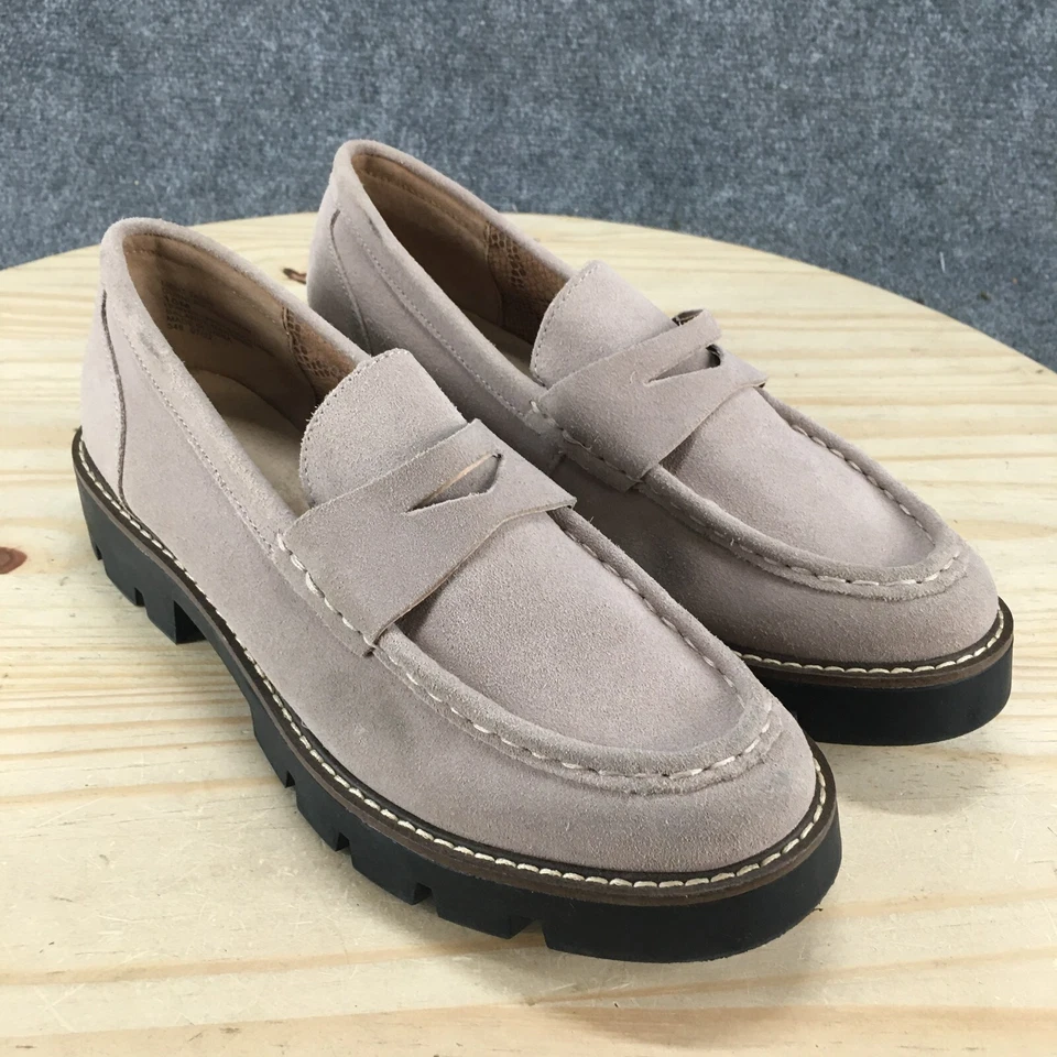 House Of Harlow Zapatos Mujer 10 M Gunner Mocasines Sin Cordones Puntera Sin usar, en Caja Cuero Beige Foto 3 de 4