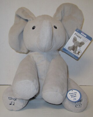 Baby Gund Flappy Elephant Interactive Play Peekaboo Sing Plush Soft Toy w/Tags