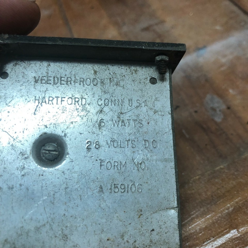 Vintage Veeder-Root Counter Instrument 6 Watts 28 Volts DC - Steampunk ...