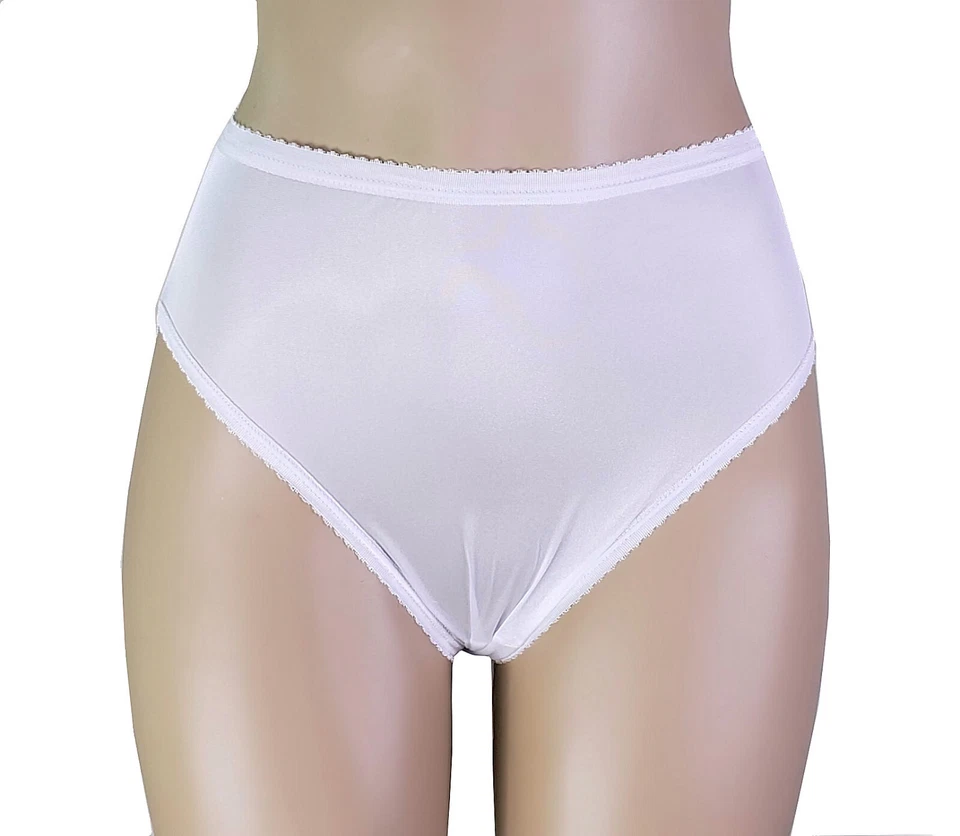 Shadowline Bragas Mujer Corte Alto Calzoncillos Ropa Interior Nylon Suave Sedoso Paquete de 3 Asst Foto 4 de 4