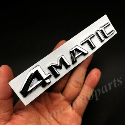 Metal Chrome 4MATIC Letters Car Trunk Emblem Decals Sticker Badge Biturbo V8 V12
