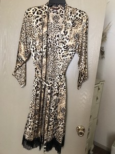 silk leopard robe